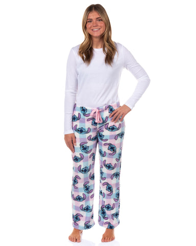 Disney Stitch Pajama Pants Women's Wink Face Checkered Lounge Bottoms