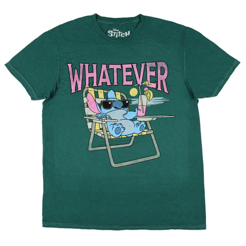 Disney Stitch Women's Whatever Lemonade Lounger Adult Short Sleeve T-Shirt