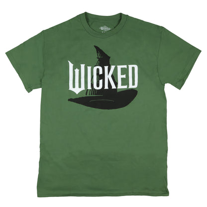 Wicked T Shirt Men's Elphaba Witch Hat Logo Adult Short Sleeve Graphic Tee