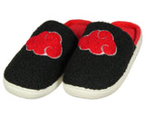 Naruto Akatsuki Chenille Red Cloud Design Non-Slip House Slippers