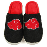 Naruto Akatsuki Chenille Red Cloud Design Non-Slip House Slippers