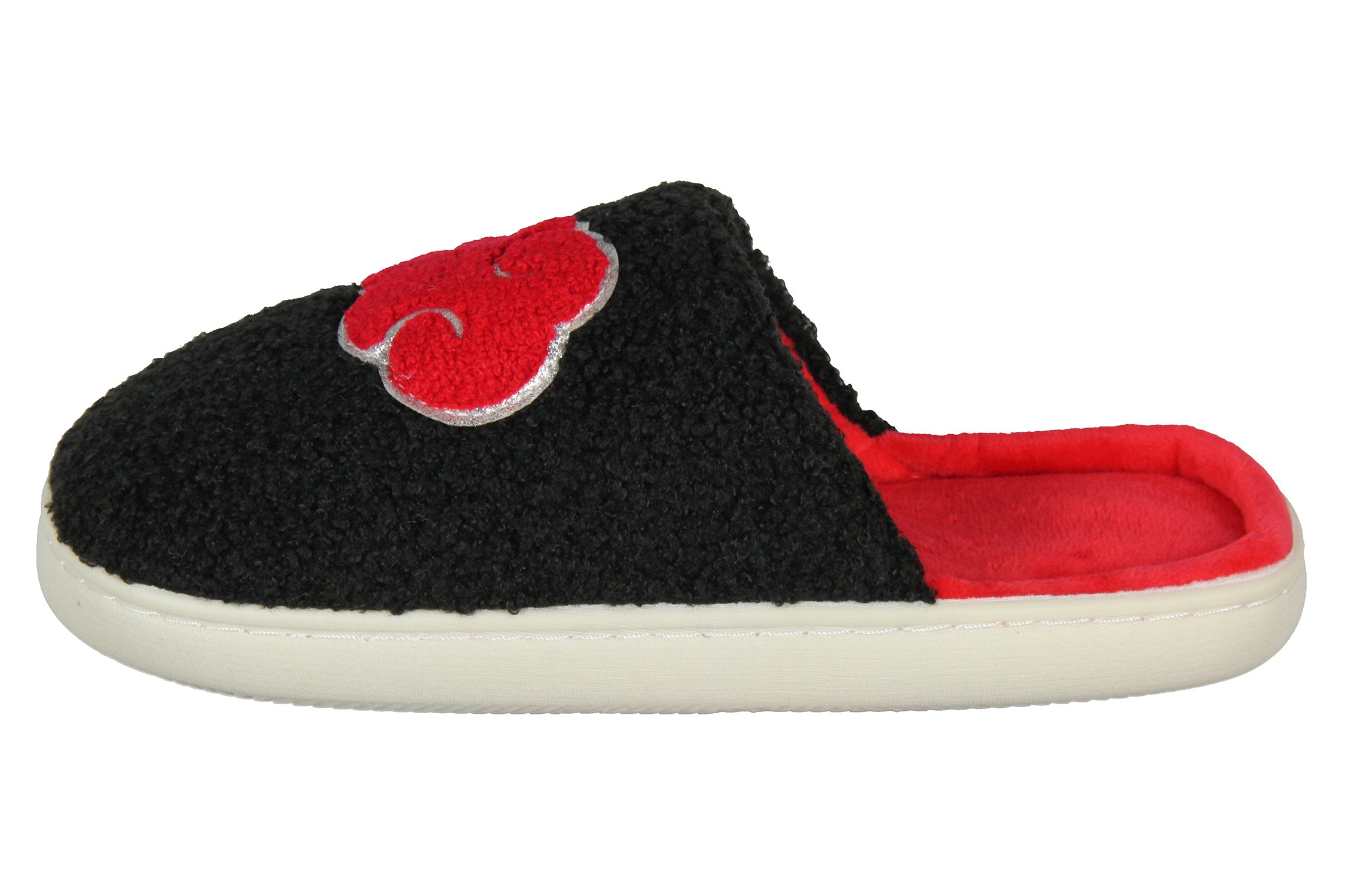 Naruto Akatsuki Chenille Red Cloud Design Non-Slip House Slippers