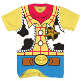 Disney Pixar Toy Story Shirt Men's Woody Sheriff Cowboy Costume T-Shirt