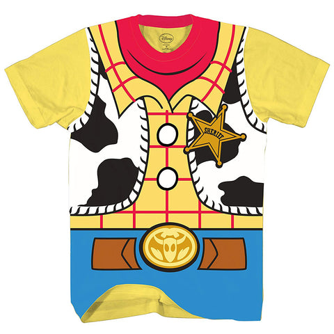 Disney Pixar Toy Story Shirt Men's Woody Sheriff Cowboy Costume T-Shirt