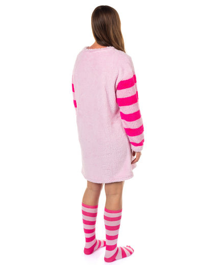 Dr. Seuss The Grinch Women's Pullover Fleece Sleepshirt With Knee High Socks