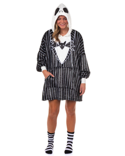 Disney Nightmare Before Christmas Pajamas Women's Hooded Dorm Sleep Shirt