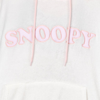 Peanuts Snoopy Pajamas Women's Pullover Hooded Plush Dorm Sleep Shirt