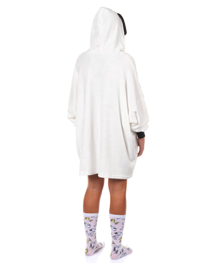 Peanuts Snoopy Pajamas Women's Pullover Hooded Plush Dorm Sleep Shirt