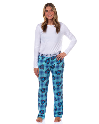 Disney Stitch Pajamas Women's Stitch Plaid Lounge Sleep Pants