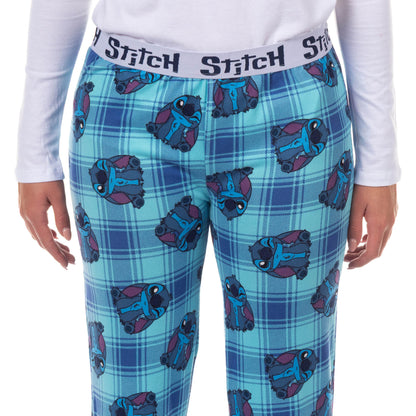 Disney Stitch Pajamas Women's Stitch Plaid Lounge Sleep Pants