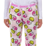 Dr. Seuss The Grinch Pajamas Women's Pink Santa Lounge Sleep Pants