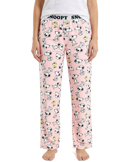 Peanuts Pajamas Women's Snoopy and Woodstock Sunglasses Lounge Pajama Pants