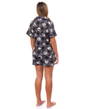 The Nightmare Before Christmas Pajamas Women's Plaid Notch Collar Sleep Set