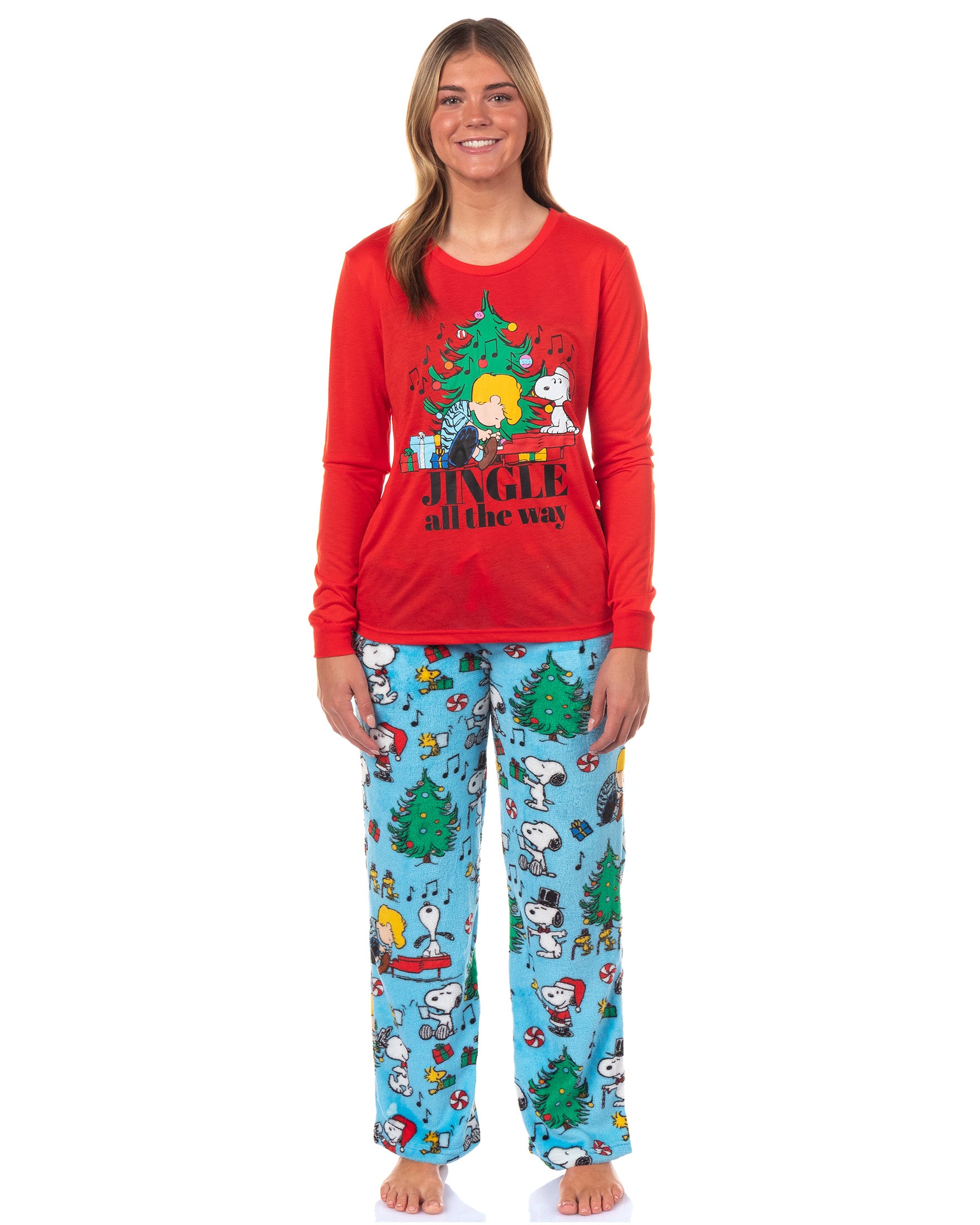 Peanuts Snoopy Pajamas Christmas Holiday Family Matching Sleepwear Set