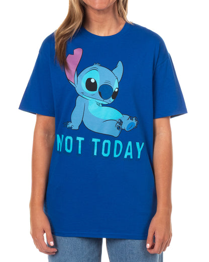 Disney Lilo & Stitch Women's Stitch Not Today Adult Short Sleeve T-Shirt
