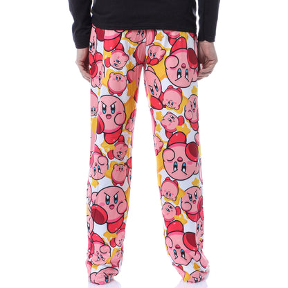 Nintendo Kirby Video Game Men's Allover Character Pattern Pajama Pants