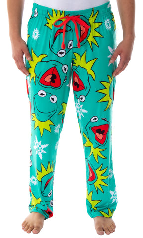 Disney The Muppets Womens' Kermit the Frog Head Toss Sleep Lounge Pajama Pants