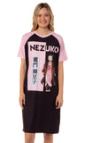 Demon Slayer Women's Nezuko Kamado Anime Character Pajama Sleep Shirt