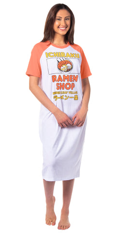 Naruto Shippuden Womens' Ichiraku Ramen Shop Lounge Sleep Shirt Nightgown