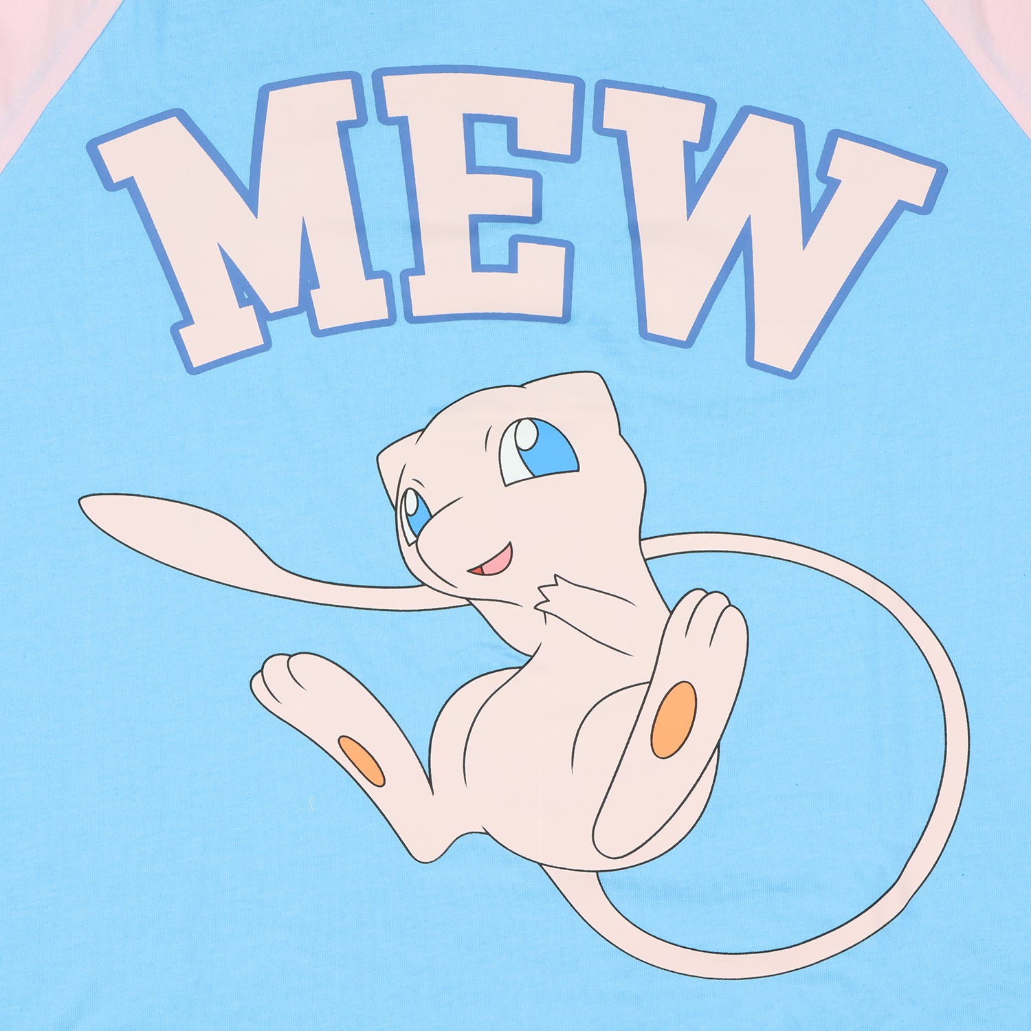 Pokemon Pajama Women's Mew Varsity Raglan Sleep Shirt V-Neck Nightgown (XL)