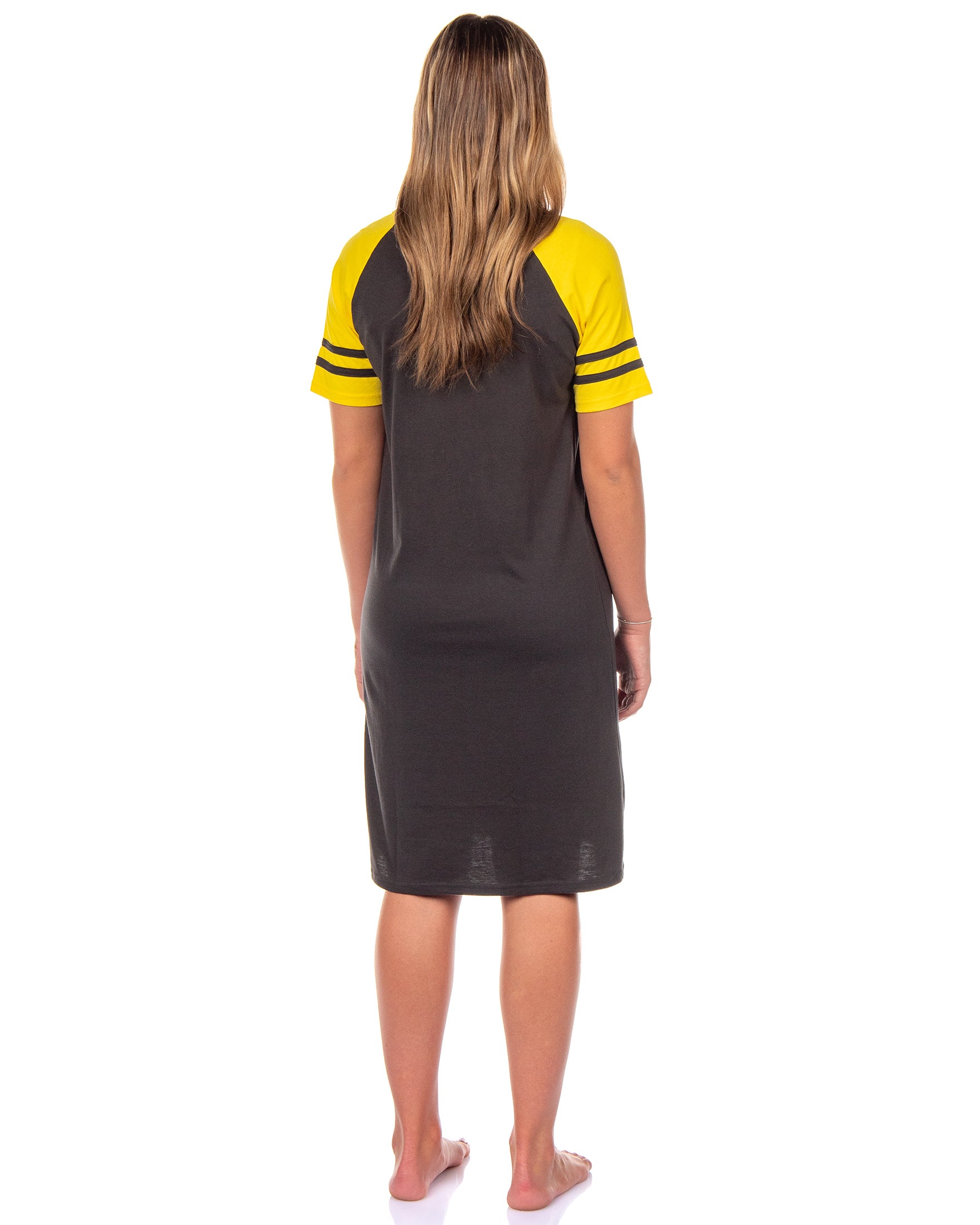 Pokemon Pajama Women's Pikachu Varsity Raglan Sleep Shirt V-Neck Nightgown (M)