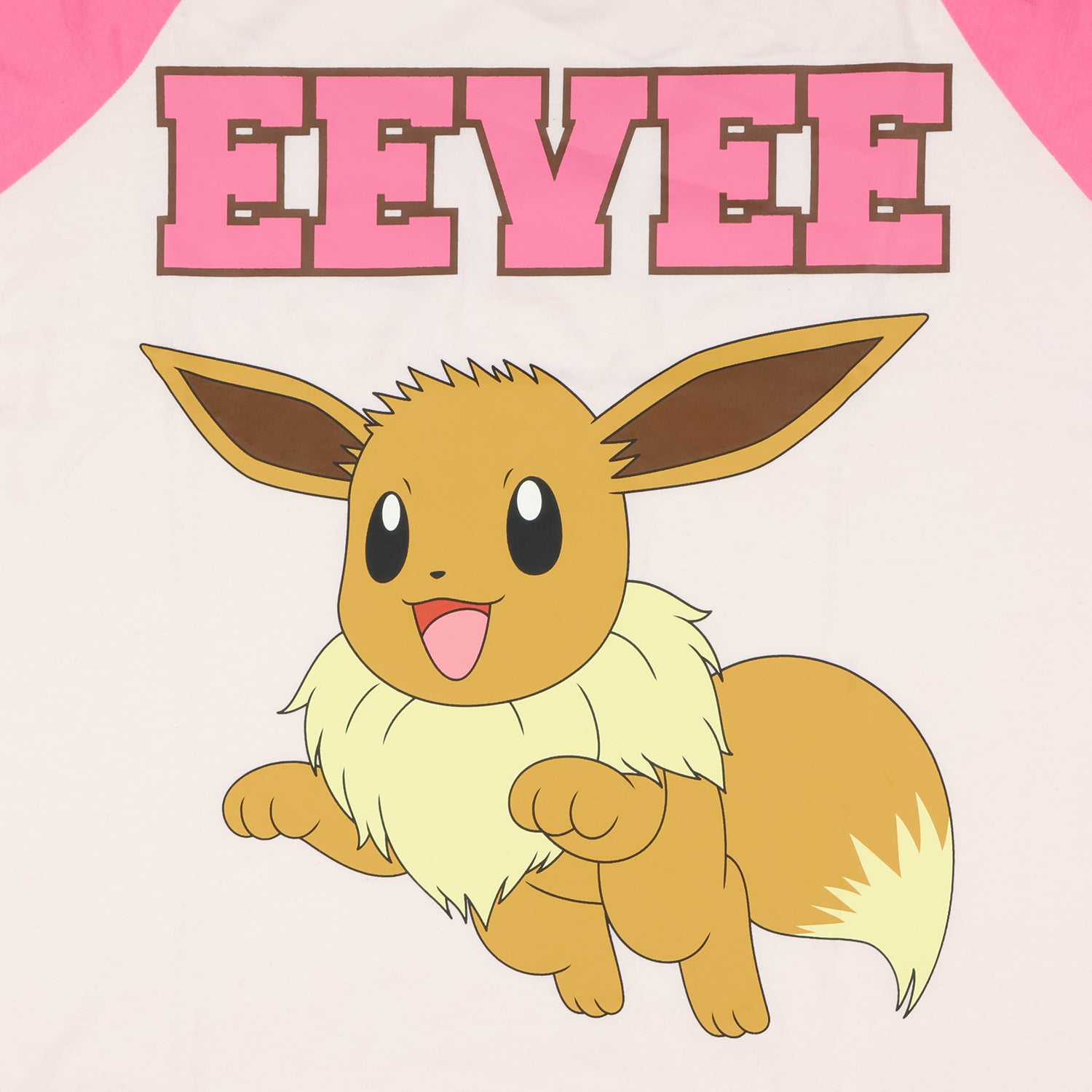Pokemon Pajama Women's Eevee Varsity Raglan Sleep Shirt V-Neck Nightgown (M)