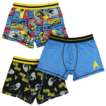 Star Trek Boxer Briefs Men's USS Enterprise 3 Pack Underwear