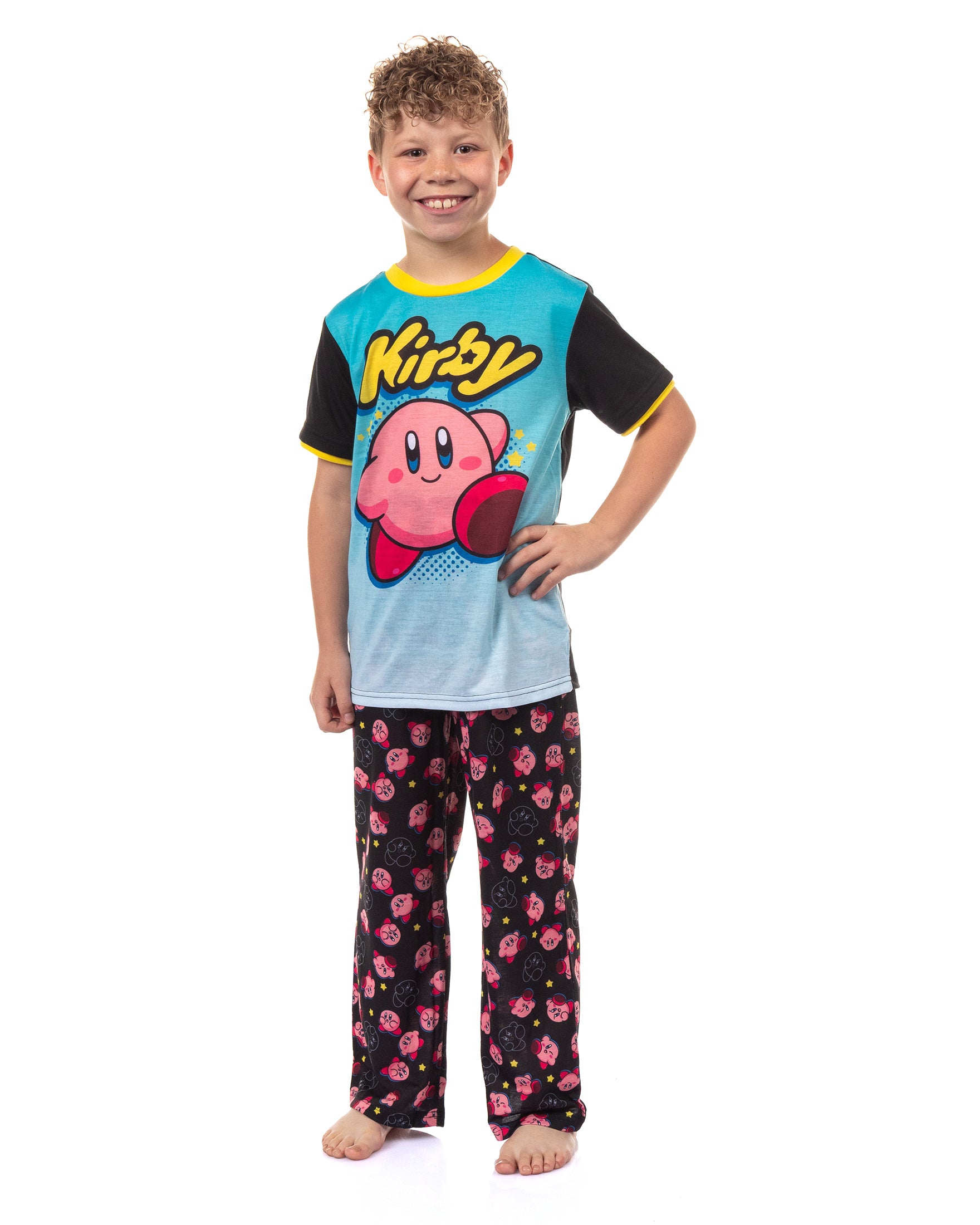Nintendo Kirby Pajamas Boy's Short Sleeve Shirt and Pant Set