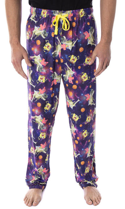 SpongeBob SquarePants Men's Space Chase Adult Lounge Pajama Pants