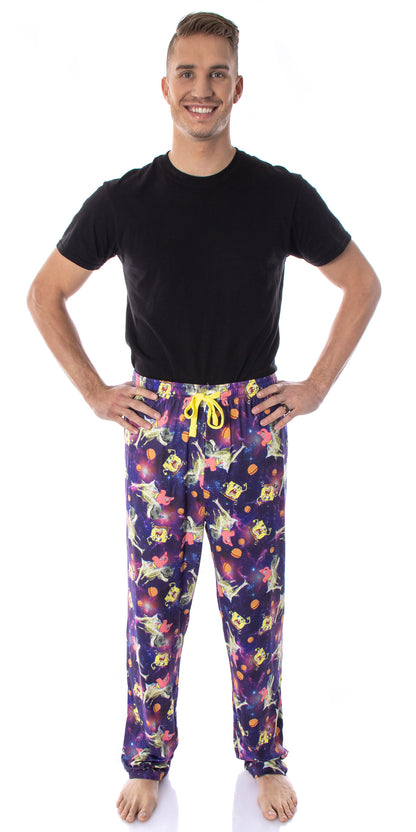 SpongeBob SquarePants Men's Space Chase Adult Lounge Pajama Pants