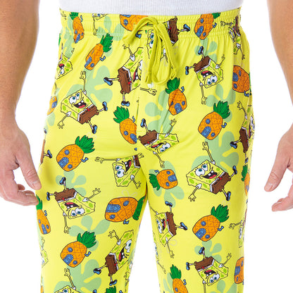 SpongeBob SquarePants Men's Pineapple House Adult Lounge Pajama Pants