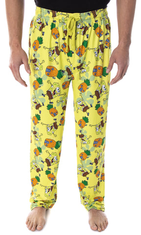 SpongeBob SquarePants Men's Pineapple House Adult Lounge Pajama Pants