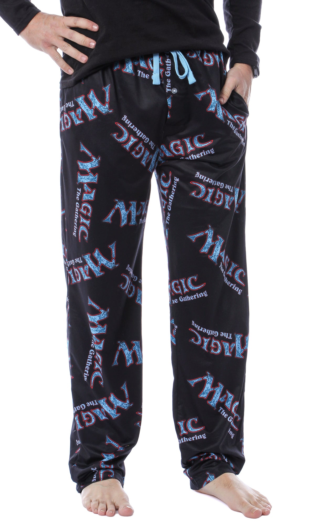 Magic The Gathering Card Game Men's Allover Logo Pajama Pants