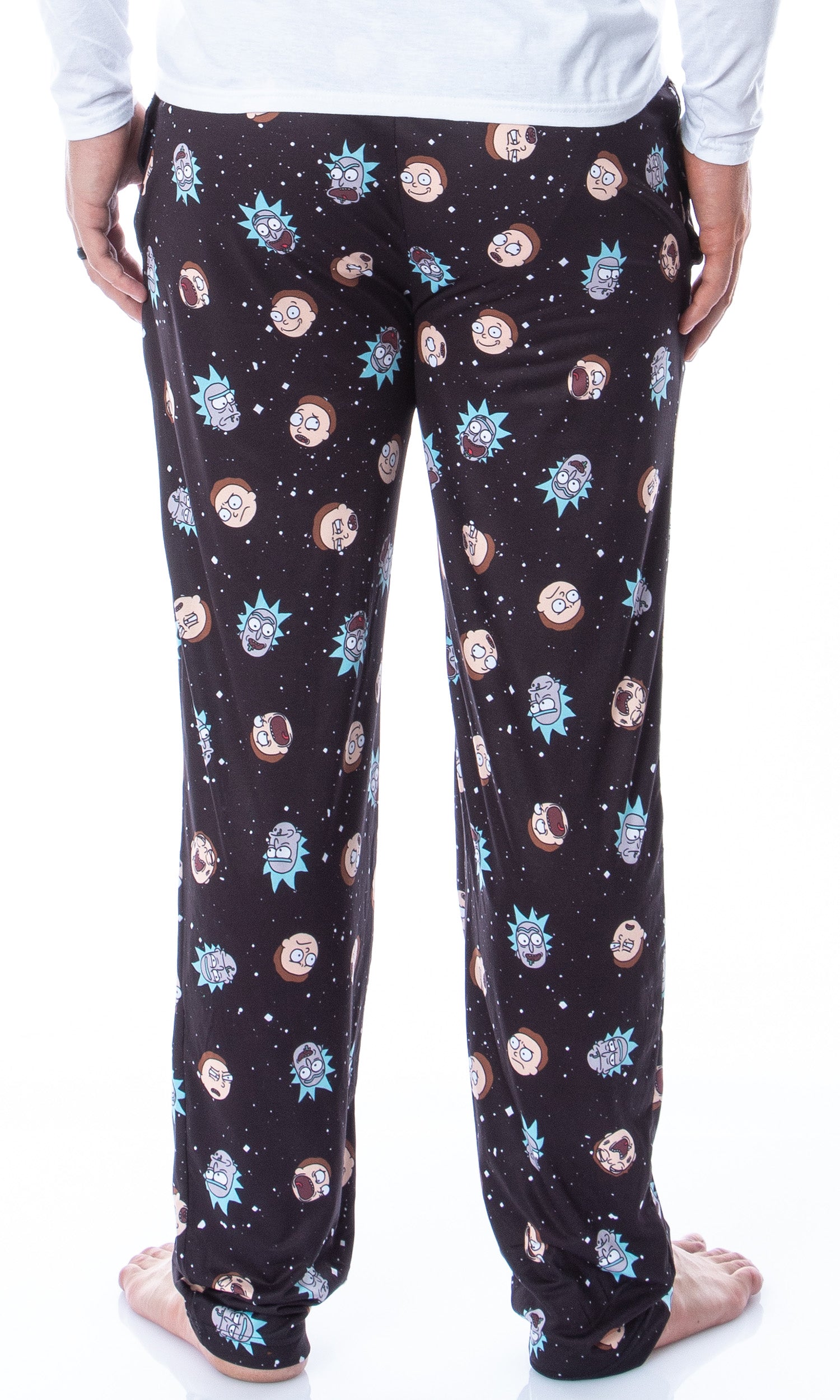 Rick and Morty Mens' Face Expressions Toss Print Pajama Sleep Lounge Pants