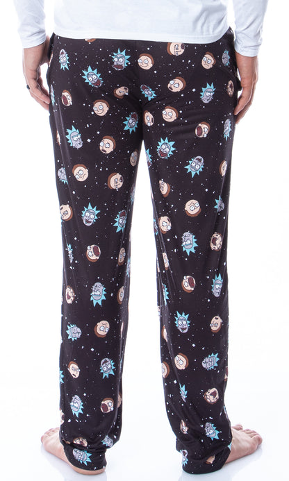 Rick and Morty Mens' Face Expressions Toss Print Pajama Sleep Lounge Pants