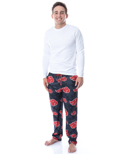 Naruto Shippuden Mens' Akatsuki Clouds Pajama Sleep Lounge Pants