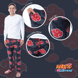 Naruto Shippuden Mens' Akatsuki Clouds Pajama Sleep Lounge Pants