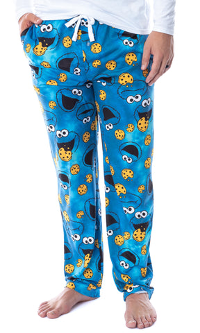 Sesame Street Men's Cookie Monster Tie Dye Adult Sleep Lounge Pajama Pants