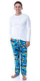 Sesame Street Men's Cookie Monster Face Tie Dye Sleep Lounge Pajama Pants (LG)