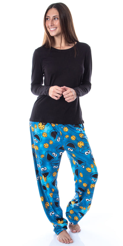 Sesame Street Men's Cookie Monster Tie Dye Adult Sleep Lounge Pajama Pants
