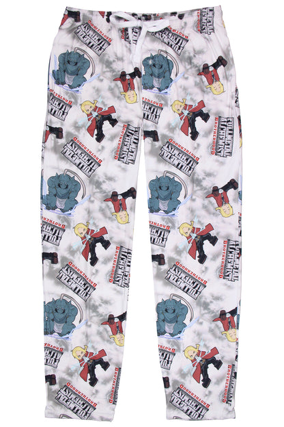 Fullmetal Alchemist Anime Men's Edward Alphonse and Title AOP Pajama Pants