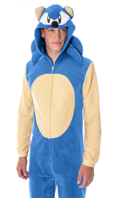 Sonic The Hedgehog Men's Character Costume Union Suit Pajama Outfit