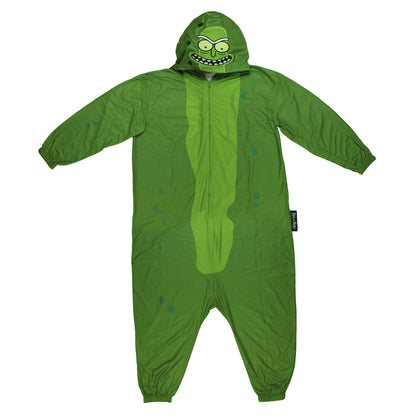 Rick and Morty Union Suit Men's Pickle Rick Kigurumi Full Zip Costume Pajama