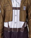 Attack on Titan Men's Eren Jaeger Scout Regiment Union Suit Costume