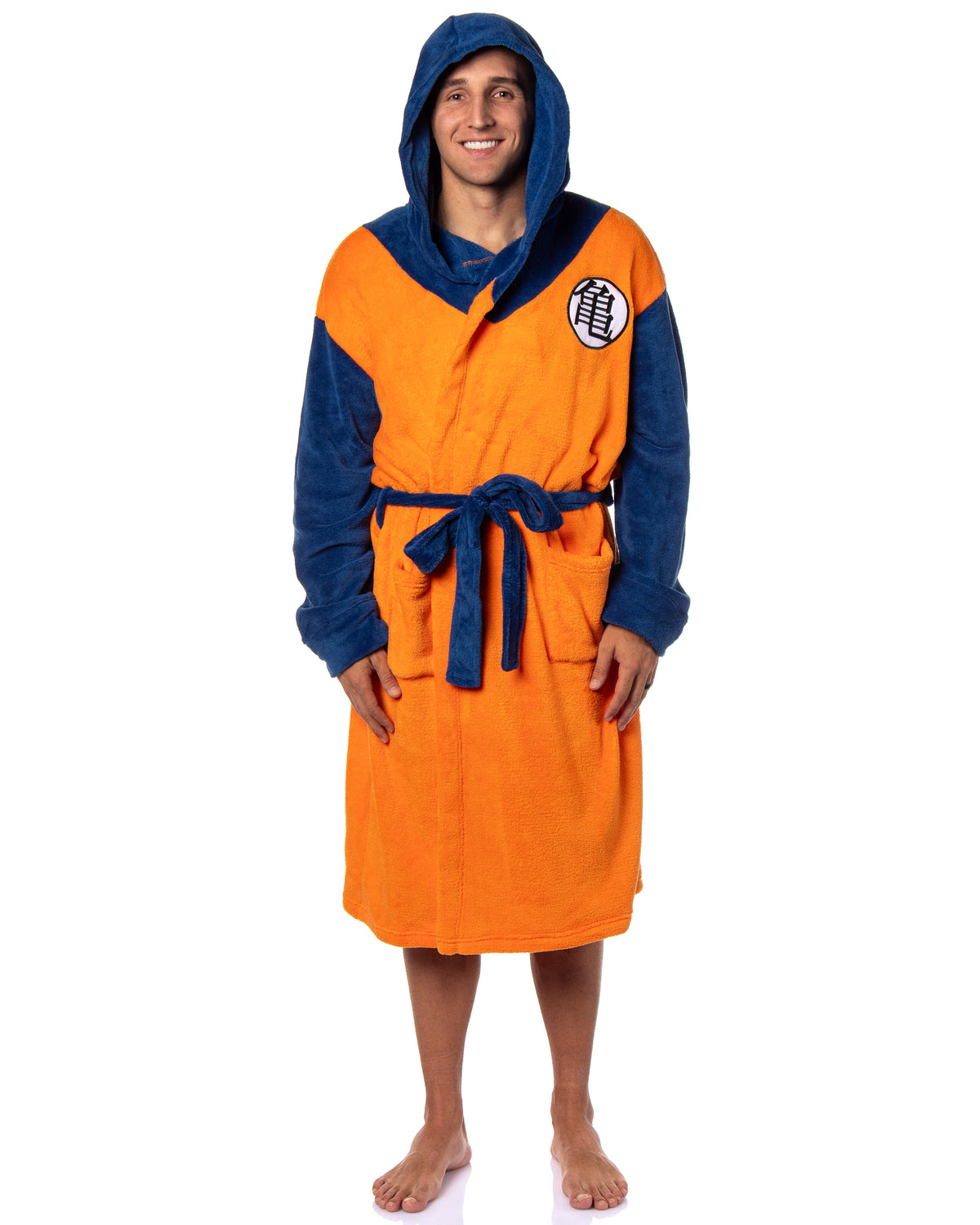 Dragon Ball Z Goku Adult Fleece Hooded Bathrobe for Men And Women Costume Robes