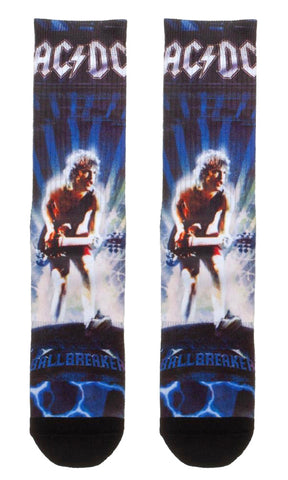 AC/DC Angus Young Ballbreaker Sublimated All Over Print Crew Socks