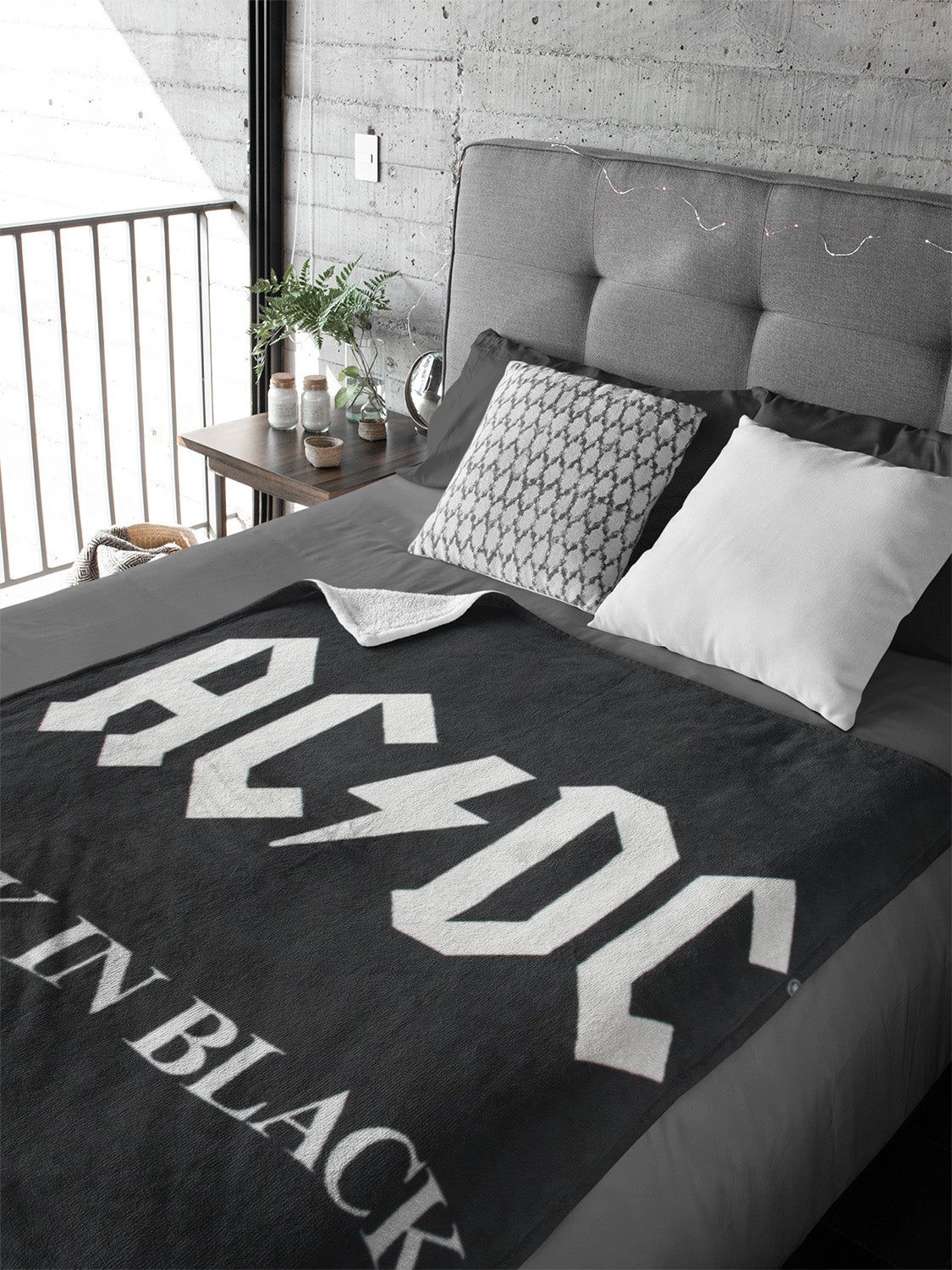 AC/DC Back In Black Super Soft And Cuddly Fleece Plush Throw Blanket