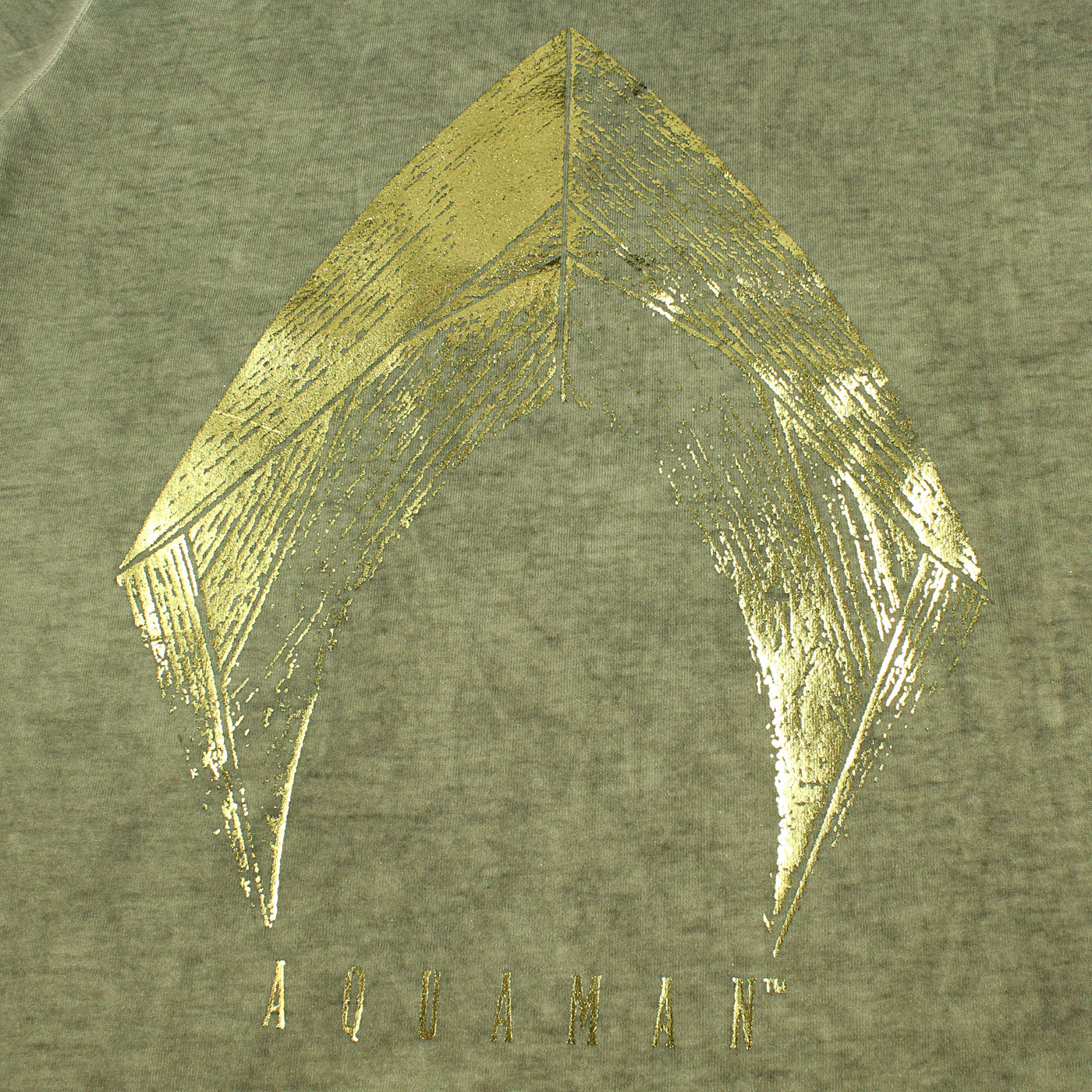 Justice League Aquaman Shirt Juniors Oil Wash T-Shirt (X-Small) Adult