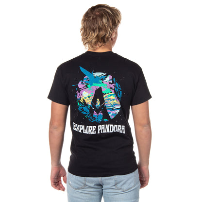 Avatar: The Way Of Water Men's Distressed Explore Pandora Logo T-Shirt Tee