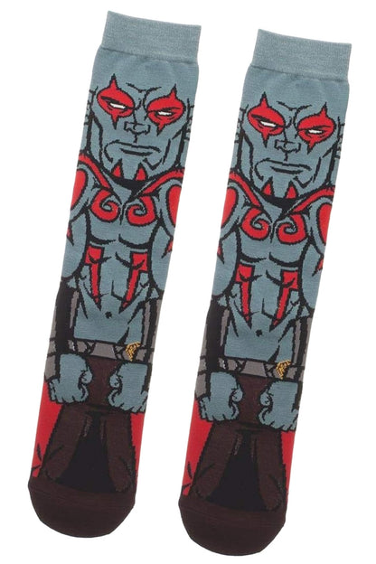 Marvel Guardians of the Galaxy Drax the Destroyer Character 360 Crew Socks